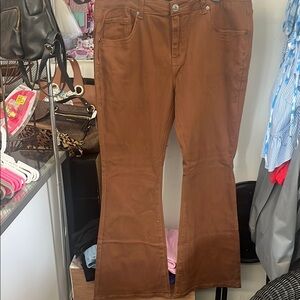 Brown Flared Pants